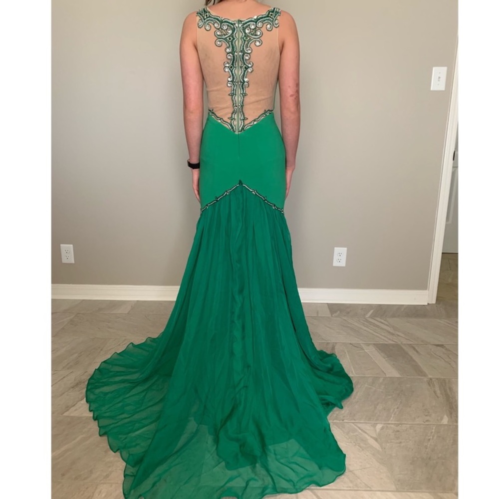 Angela & Alison Emerald Prom Dress - Picture 2 of 3